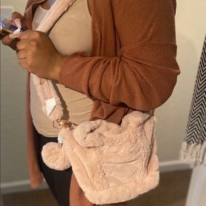 Faux fur cross body